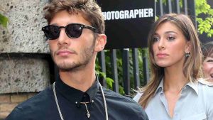 Belen Rodriguez Stefano De Martino occhiali neri